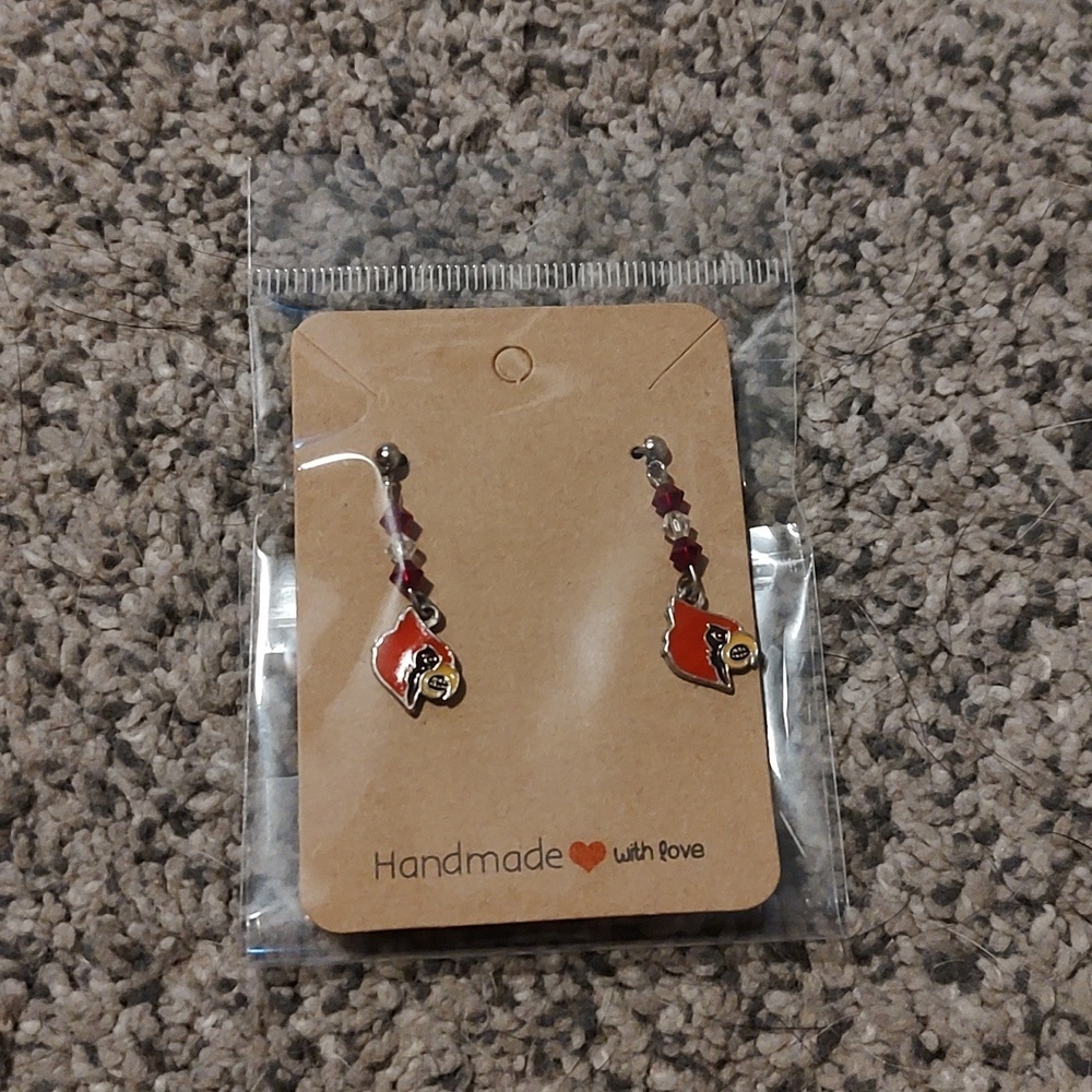 Louisville Cardinals Bird Earrings